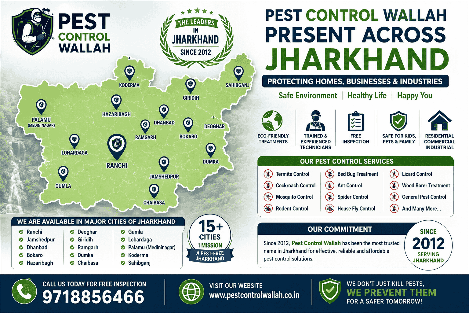 Best Pest Control Services in Jharkhand | Pest Control Wallah – Professional Residential, Commercial & Industrial Pest Control